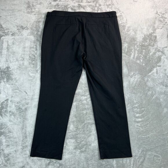 Lauren Ralph Lauren Pants Women 14 Black Stretch Cotton Skinny Black Label - Picture 2 of 10